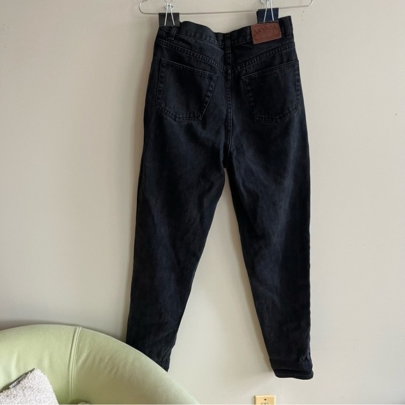 Vintage Nevada Black High Waisted Tapered Jeans with Eye detail - Picture 8 of 11